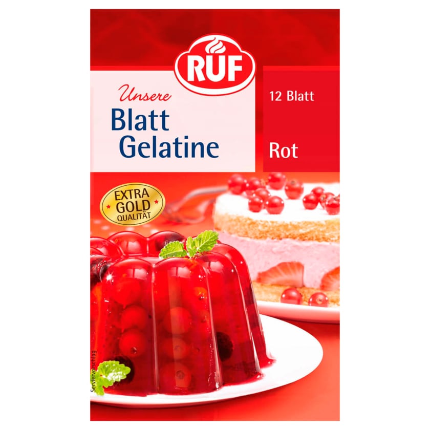 Ruf Blatt-Gelatine Rot 20g